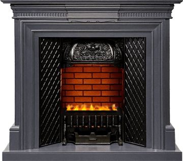 Каминокомплект  Chelsea - Серый графит с очагом Cassette 400 LNH-INT PS (без дров)