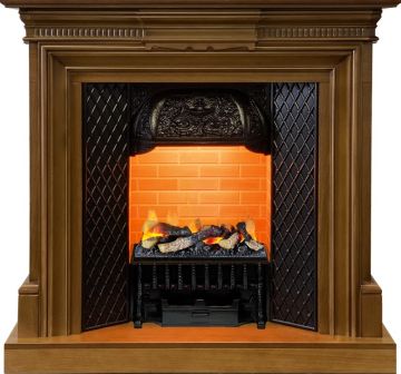 Каминокомплект  Chelsea - Орех с очагом Cassette 400 LNH-INT (с дровами)