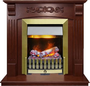 Каминокомплект  Sorrento угловой - Орех с очагом Danville Antique Brass FB2