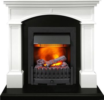 Каминокомплект  Langford - Белый с черным с очагом Danville Black FB2