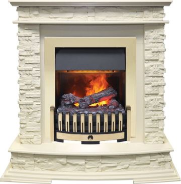 Каминокомплект  Luzern - Слоновая кость с очагом Danville Brass FB2