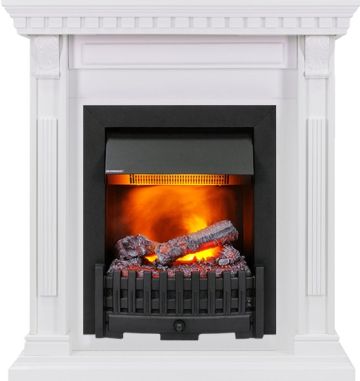 Каминокомплект  Orlean - Белый дуб с очагом Danville Black FB2