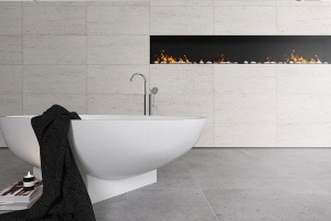 Дизайн ванной с камином или как достичь нирваны  Фото 3.