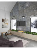 Электрокамин и телевизор на одной стене Фото 7.