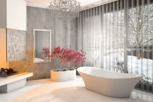 Дизайн ванной с камином или как достичь нирваны  Фото 9.