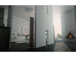 Дизайн квартиры с камином в комнате Фото 92.