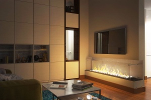 Дизайн квартиры с камином в комнате Фото 41.