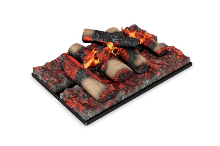 Муляж дров для очага Cassette 500 LOG FUEL BED. Камины трехмерные. Модели для скачивания. Фото 2.