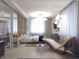 Дизайн квартиры с камином в комнате Фото 94.