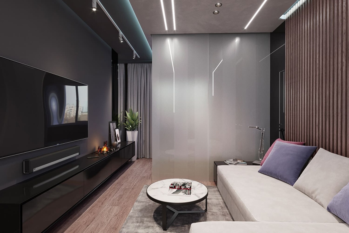 Дизайн 2-комнатной квартиры 52 кв.м. в стиле современный в ЖК Маяк - портфолио ГК «Фундамент»