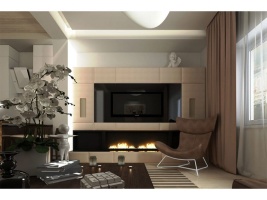 Дизайн квартиры с камином в комнате Фото 102.